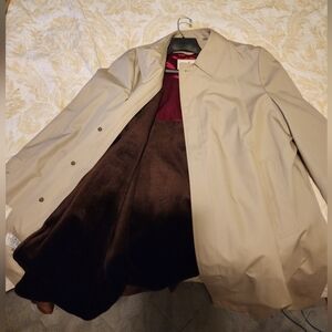 London Fog Towne Trench Coat Mens 44R Winter Zip Out Lining